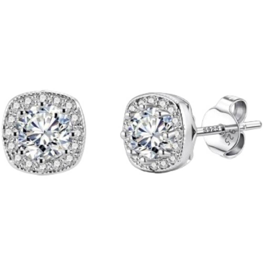 Elegant 925 Sterling Silver Stud Earrings new